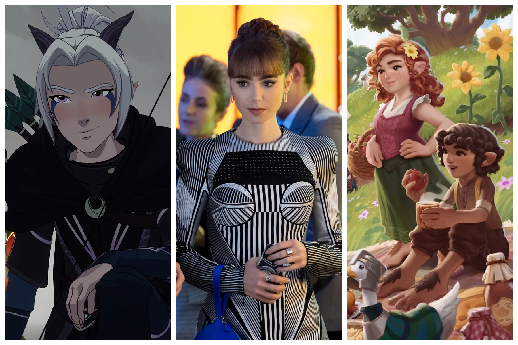 Netflix: Emily in Paris Video Game Dragon Prince Xadia Tales of the Shire