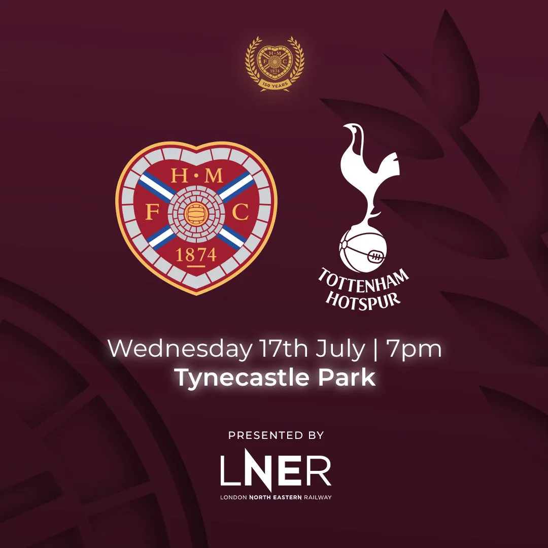 Hearts to welcome Tottenham Hotspur for friendly