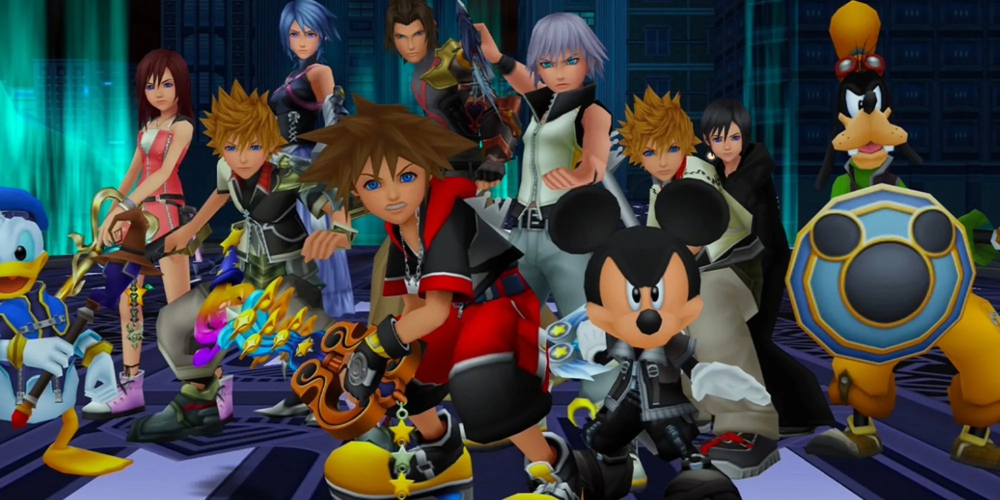 Sora and Friends in Kingdom Hearts