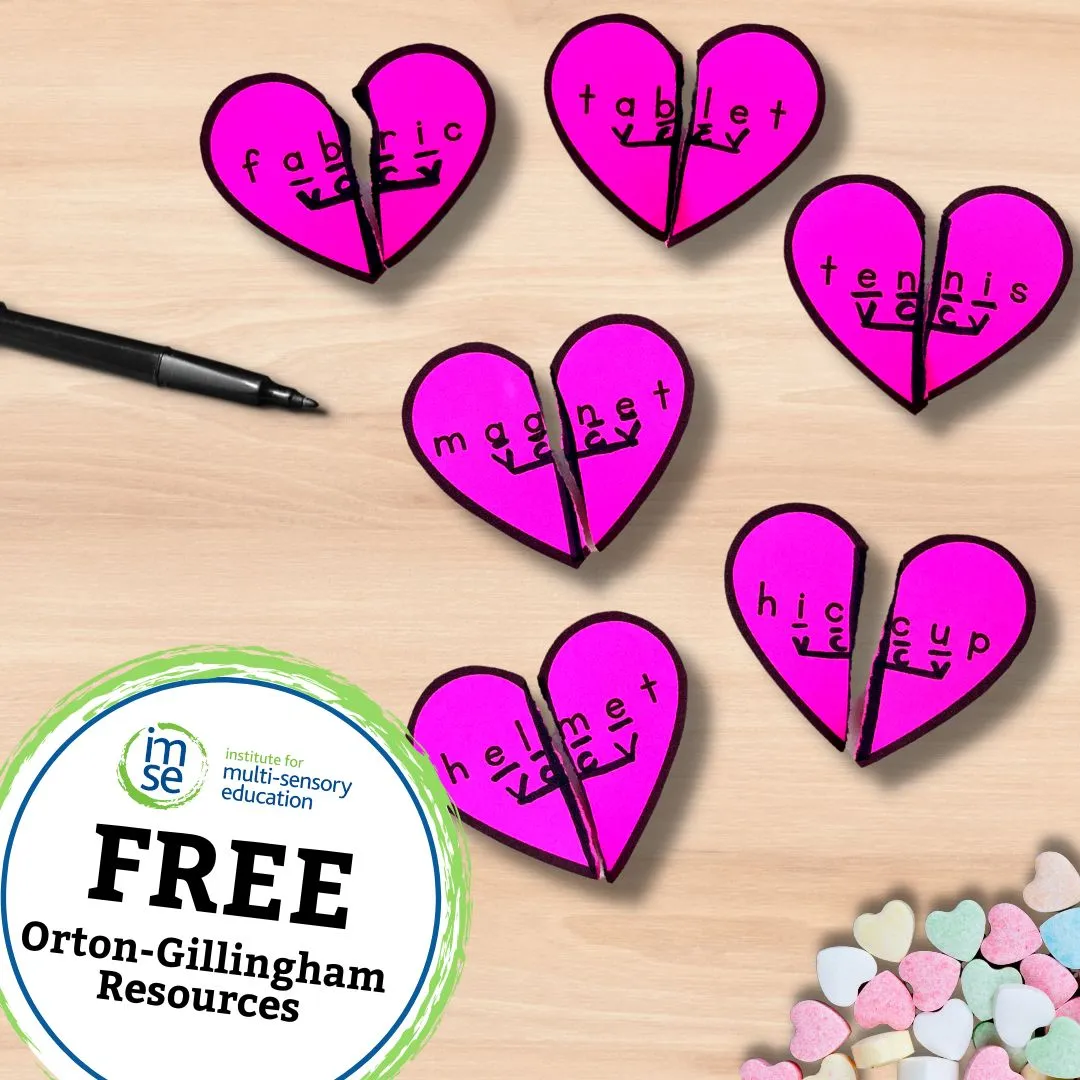 Syllable Division Hearts Freebie