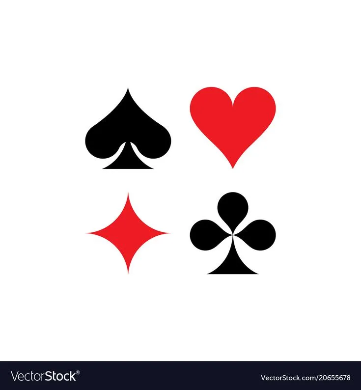 Playing cards game symbols isolated. Spade Heart Diamond and Clover. Download a Free Preview …   Playing card tattoos Playing cards design Hearts playing cards