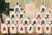Fun scrolling Tripeaks Solitaire game in Ancient Egypt