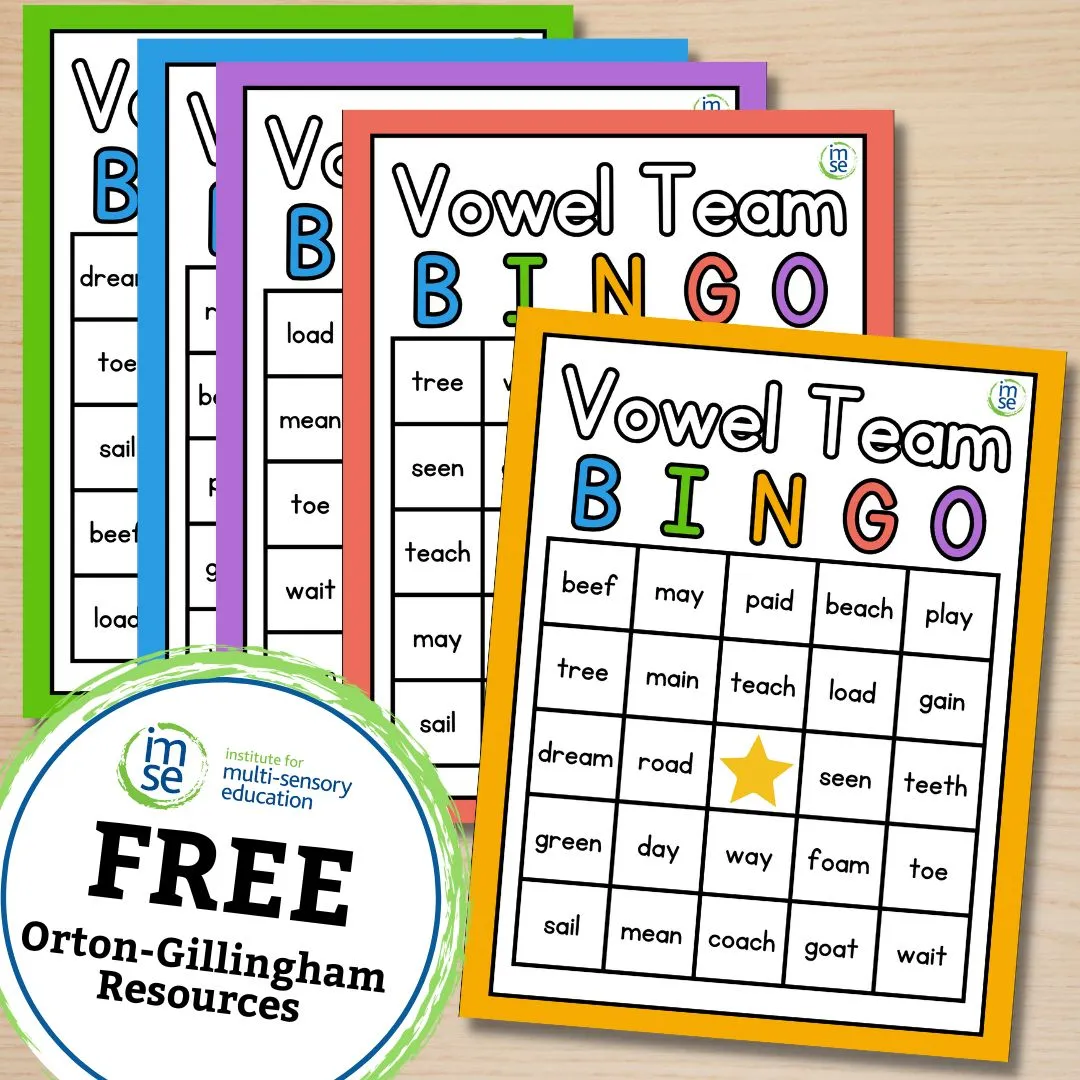 Vowel Team Bingo