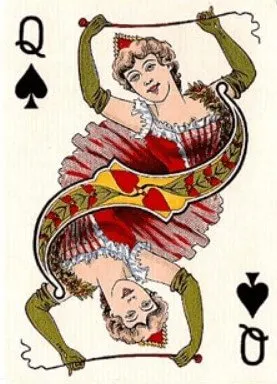 A Queen of Spades used in the Hearts card game