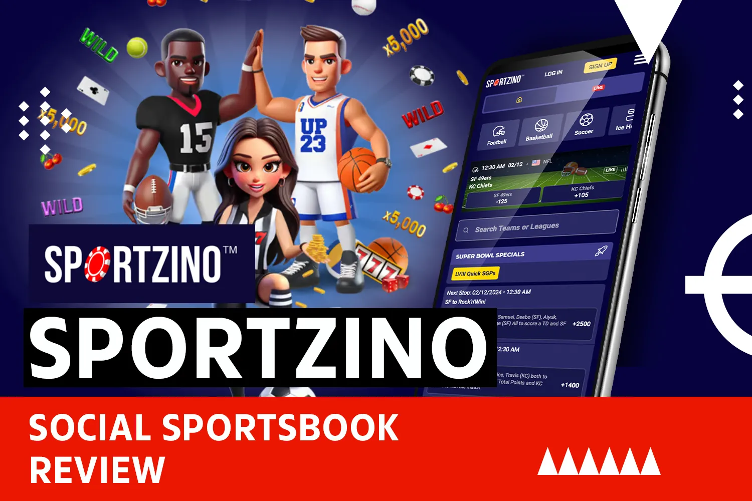 Sportzino social sportsbook and casino - 150,000 GC + 6 SC in bonus