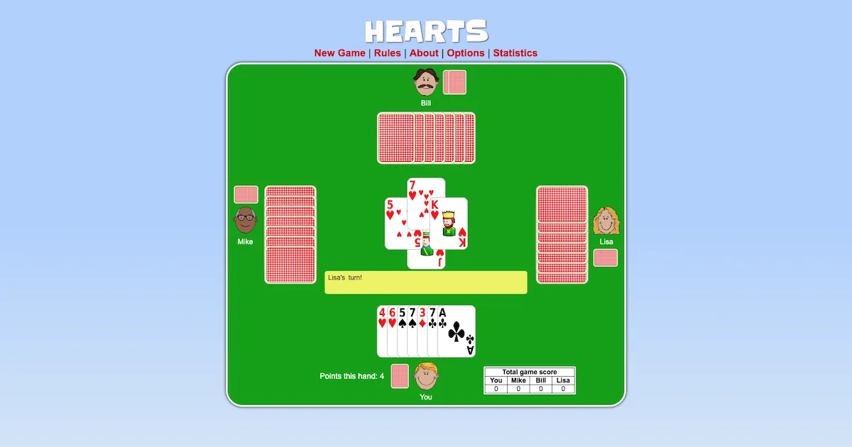 Hearts   Play it online