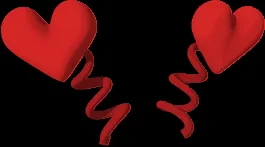 Bright red heart antennae